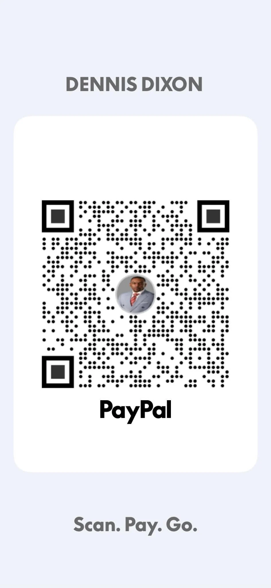 Dennis Dixon PayPal donation QR code